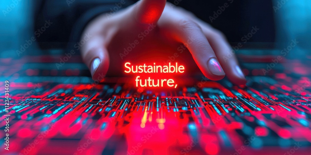 Poster 2025 goal setting concept. a hand hovering over a digital interface with 