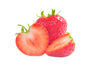 Fresh strawberry isolated on white