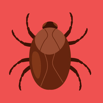 brown tick on red background clip art preview