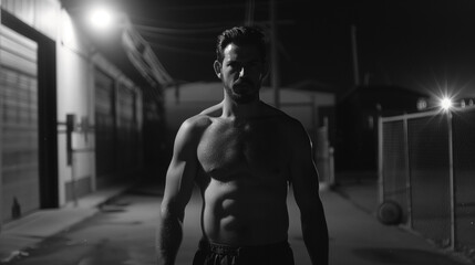 Man at Industrial Warehouse