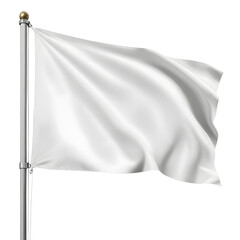3D Render White Flag Element Icon Bandeira Branca PNG 