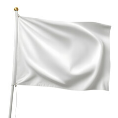 3D Render White Flag Element Icon Bandeira Branca PNG 
