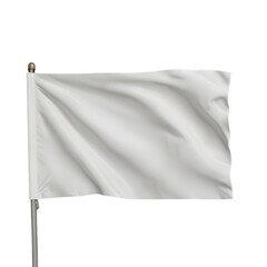 3D Render White Flag Element Icon Bandeira Branca PNG 