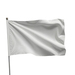 3D Render White Flag Element Icon Bandeira Branca PNG 
