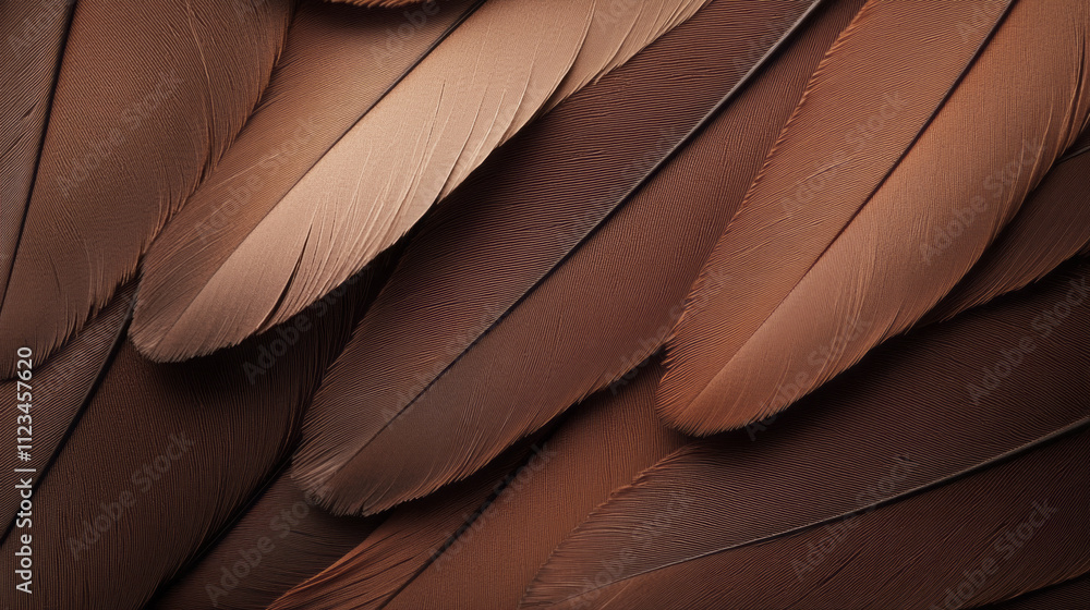 Poster mocha feathers display a stunning range of earthy tones, revealing the delicate artistry of nature's