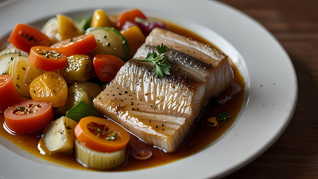 close-up image of a plate of escabeche