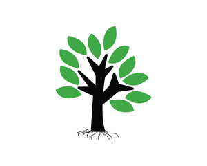 Obraz premium Bodhi tree icon vector symbol design illustration