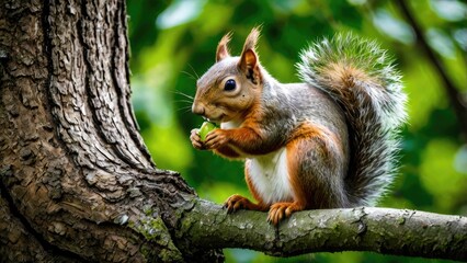 Obraz premium squirrel on a tree