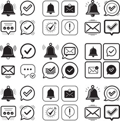 Simple black and white notification icons