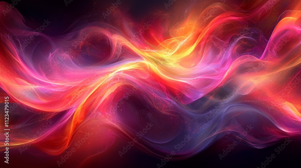 Poster vibrant bursts color emerge dark constraining shapes symbolizing journey letting go and finding inne
