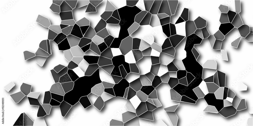 Poster pebble seamless pattern vector illustration quartz light gray and light broken stained glass backgro