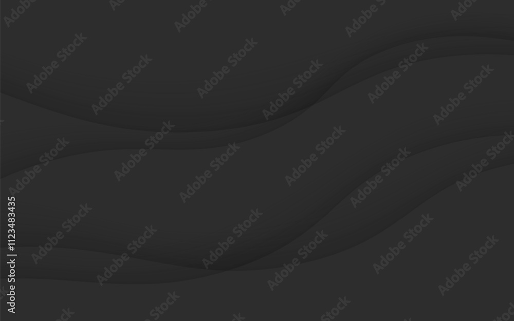 Poster dark gray abstract wave background smooth create curve design modern