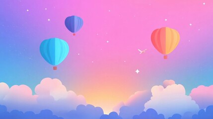 Fototapeta premium Gradient pastel sky background 