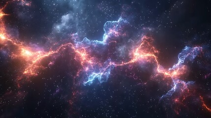 Fototapeta premium A futuristic AI system visualizing the effects of dark energy 
