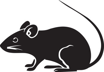 Obraz premium Mouse silhouettes on white background