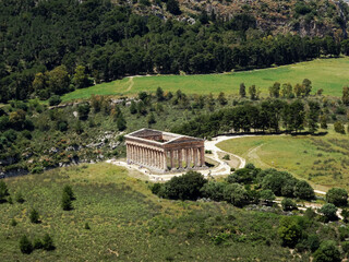 Paysage de Sicile, temple de Ségeste