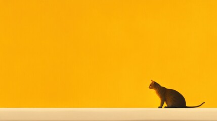 Feline Strength: Orange Cat Gazing at Lion Shadow on Wall, Symbolizing Inner Confidence and Potential Beyond Appearances