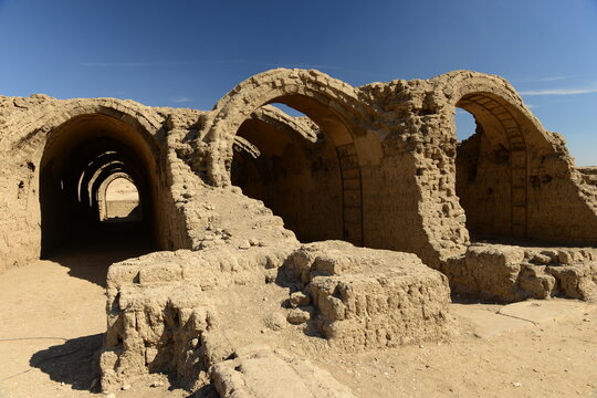 Ramesseum, Luxor City, Egypt, Africa. The granaries at the temple of Rameses II.
