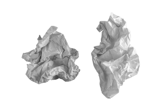 a white piece of paper on an isolated white background  png cut out