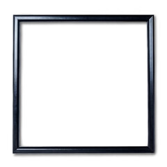 Elegant Black Frame: A Blank Canvas for Your Visions. Transparent Background.