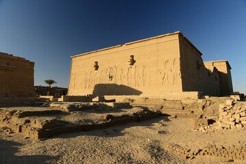 Temple of Hathor, Dendera, Quena, Egypt, Africa. Temple 60km's North of Luxor city near sunset.