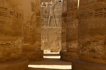 Karnak Temple, Luxor, Egypt, Africa, the Hypostyle hall of the temple.