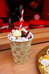 Festive Hot Chocolate with Marshmallows and Winter Vibes