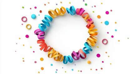 Obraz premium Colorful decorative circle with playful elements.