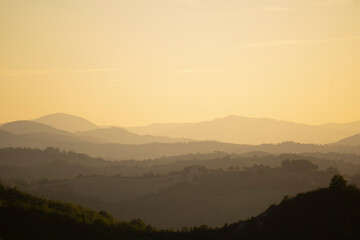 Obraz premium sunset in the mountains