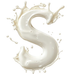 milk splash isolated on white background