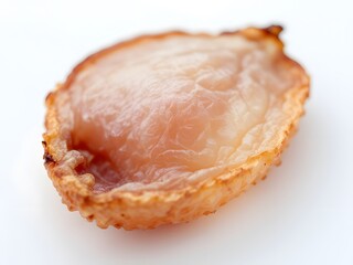 Dried Lychee Fruit Close-Up on white background

