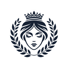 Elegant Woman Face Silhouette Isolated Vector Illustration