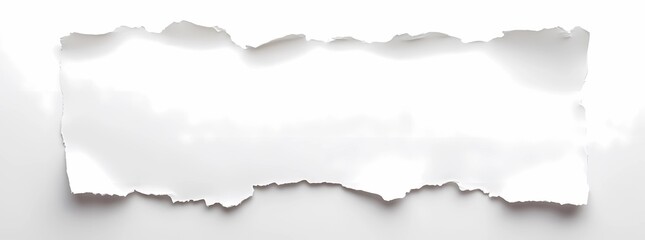 Naklejka premium White Paper with Torn Edges: Minimalist Design Material for Creative Projects