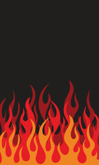 Blank wallpaper illustration of burning fire