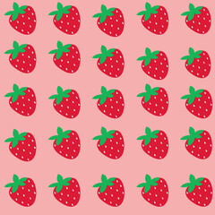 seamless pattern with strawberry