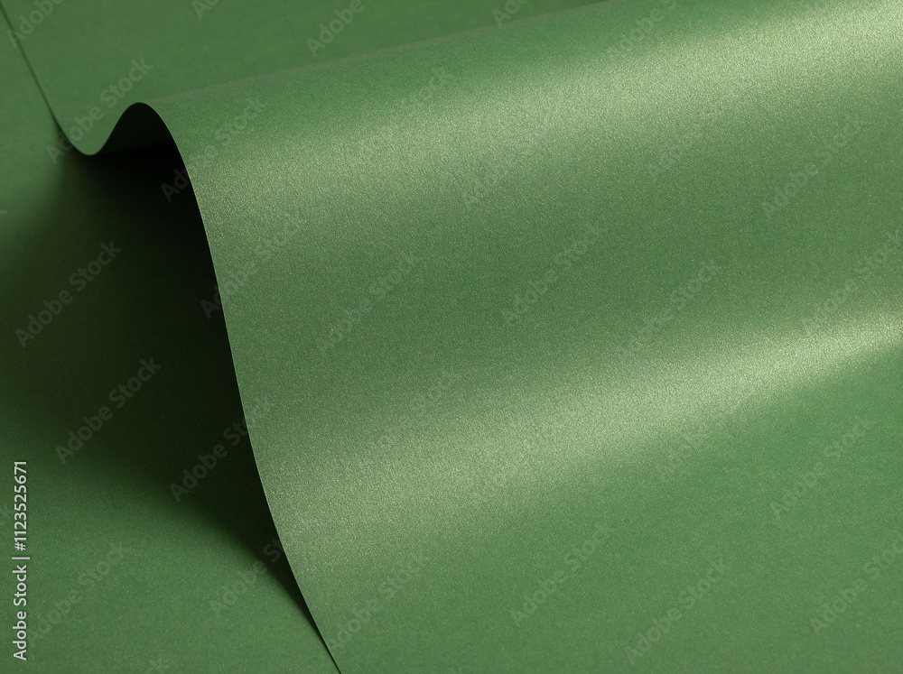 Poster Luxurious green paper background with an emerald gradient and glossy metallic sheen. Smooth and