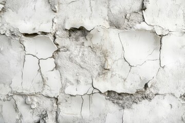 Obraz premium Cracked and Weathered White Wall Texture