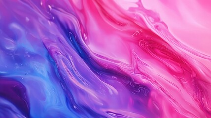 Abstract fluid art in vibrant pink and blue hues.