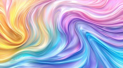 Obraz premium Abstract swirls of pastel colors creating a fluid design.