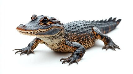 Fototapeta premium Crocodile isolated on white background
