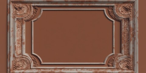 Obraz premium PANTONE 17-1230 Mocha Mousse Baroque Ornate Marble Design