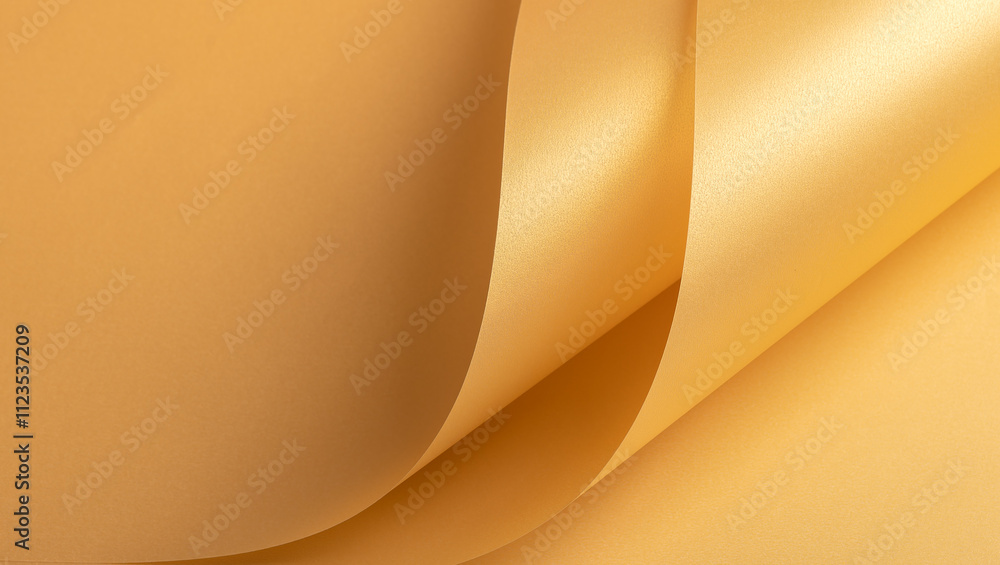Aufkleber yellow paper background with a smooth gradient and subtle wavy folds. minimalist and modern design,