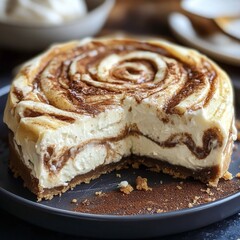 Decadent Swirled Cheesecake Dessert with Chocolate Infusion