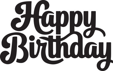 Fototapeta premium Happy Birthday Calligraphy Design
