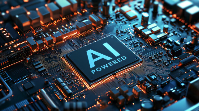 Artificial Intelligence on processor in computing system, AI powered technology, machine learning innovation