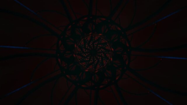 Abstract seamless background with pulsating lights and geometric forms