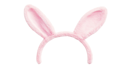A cute pink bunny ear headband perfect for parties, costumes, and festive celebrations.
