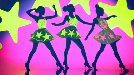 Creative portrait of a persons with stars