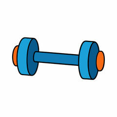 Obraz premium Gym dumbbell flat design silhouette clipart illustration, Dumbbell vector art design isolated, vector illustration design