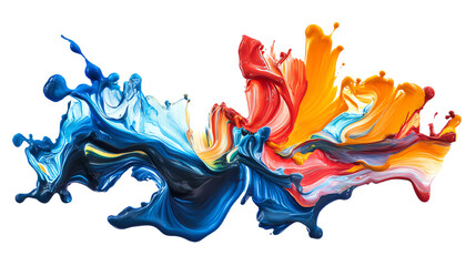 A vibrant splash of colors blending harmoniously in abstract digital art.